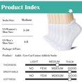thumbnail image 6 of NevEND 6 Pairs Ankle Athletic Running Cotton Socks Low Cut Sports Tab Socks for Women and Men Size M White, 6 of 6
