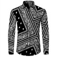 thumbnail image 1 of Camisa a cuadros retro para hombre Camisa de manga larga de temporada Ropa casual para exteriores para hombre Camisa de estilo étnico para exteriores Camisa con solapa y botones, 1 of 6