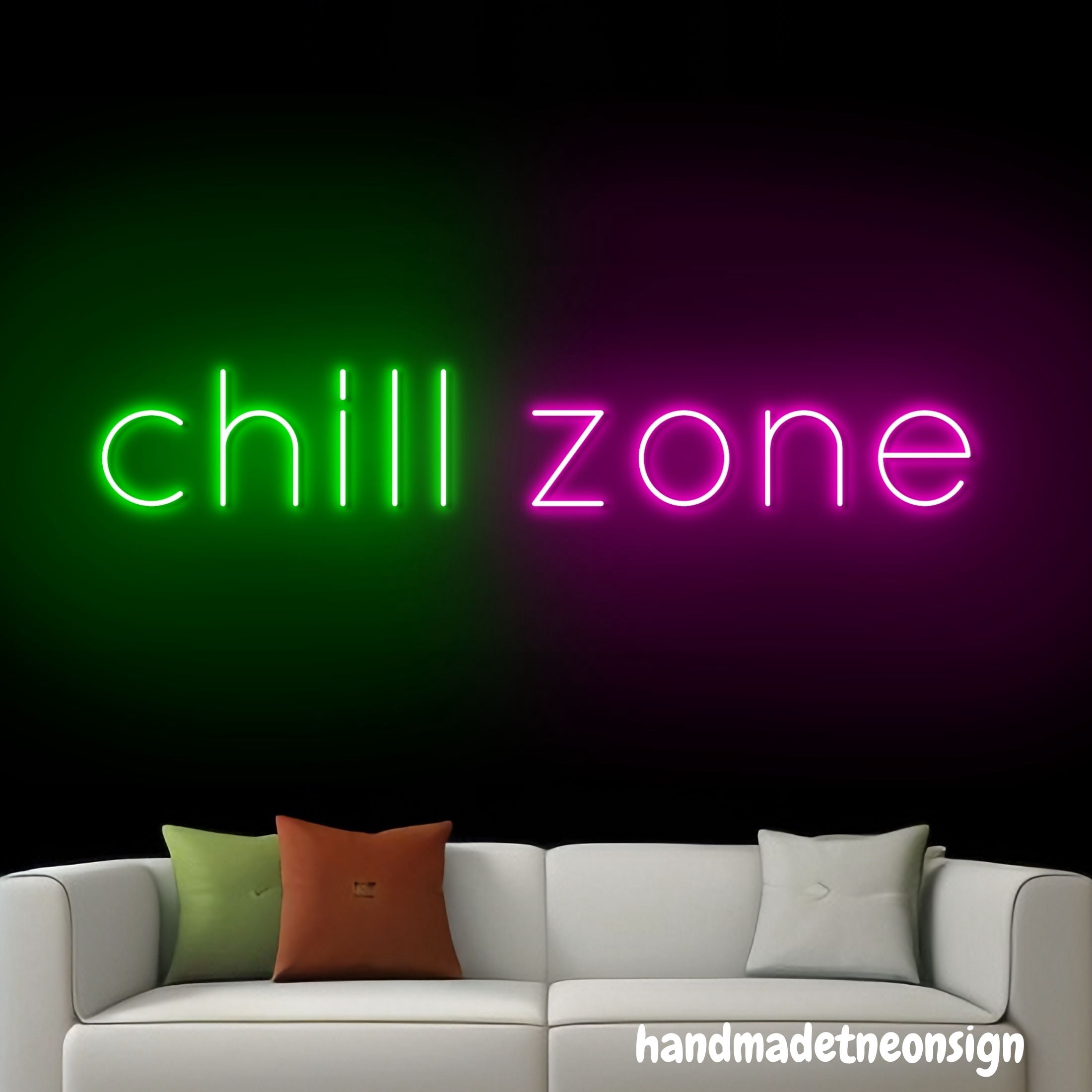 Handmadetneonsign Chill Zone Neon Sign, Chill Zone Led Light, Quote Wall Art Decor, Party Wall Decor 53666