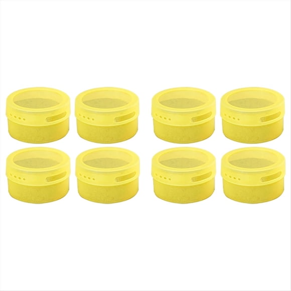 Latas de Magnéticas para Imán Magnético para Refrigerador, Caja de Almacenamiento de Contenedores de con Tapa Amarilla Transparente