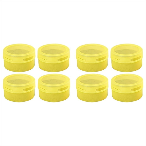 Latas de Magnéticas para Imán Magnético para Refrigerador, Caja de Almacenamiento de Contenedores de con Tapa Amarilla Transparente