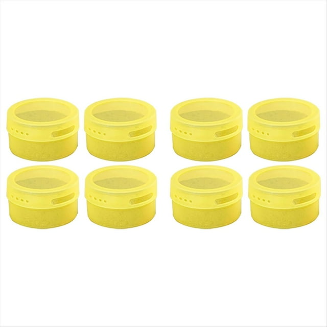 Latas de Magnéticas para Imán Magnético para Refrigerador, Caja de Almacenamiento de Contenedores de con Tapa Amarilla Transparente