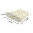 thumbnail image 5 of Yellow and White Lumbar Pillow, Sleeping Crescent Moon and Stars Pattern Night Time Cartoon Illustration, Soft Back Cushion Office Chairs with Adjustable Straps, 14" x 13", Yellow White, by Ambesonne, 5 of 7