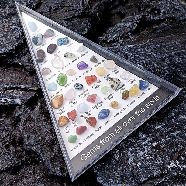 XX Kit de pierres précieuses pour enfant – Collection Rocks 25 cristaux minéraux naturels – Jouets scientifiques et éducatifs STEM pour faire d'excellentes activités pour enfants