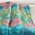 thumbnail image 2 of Lush Decor Boho Chic Throw Turquoise/Navy Single 50X60, 2 of 6