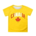 thumbnail image 1 of MEZZALL T-Shirt à Manches Courtes pour Filles, Col Rond, Été, Coupe Décontractée, Basique, Jaune, 3-4 Ans, 1 of 4