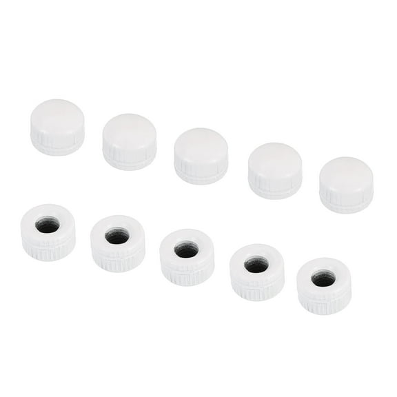 Uxcell M5 Acorn Cap Nut Bolt Cover Screw Caps Insert Female Thread Knurled White 15 Pack