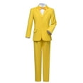 thumbnail image 4 of Toddler Suits Boys Tuxedo Suits Wedding Outfit Ring Bearer Suits Easter Suit 5Piece Boys Set for Boys Size Yellow 14, 4 of 4