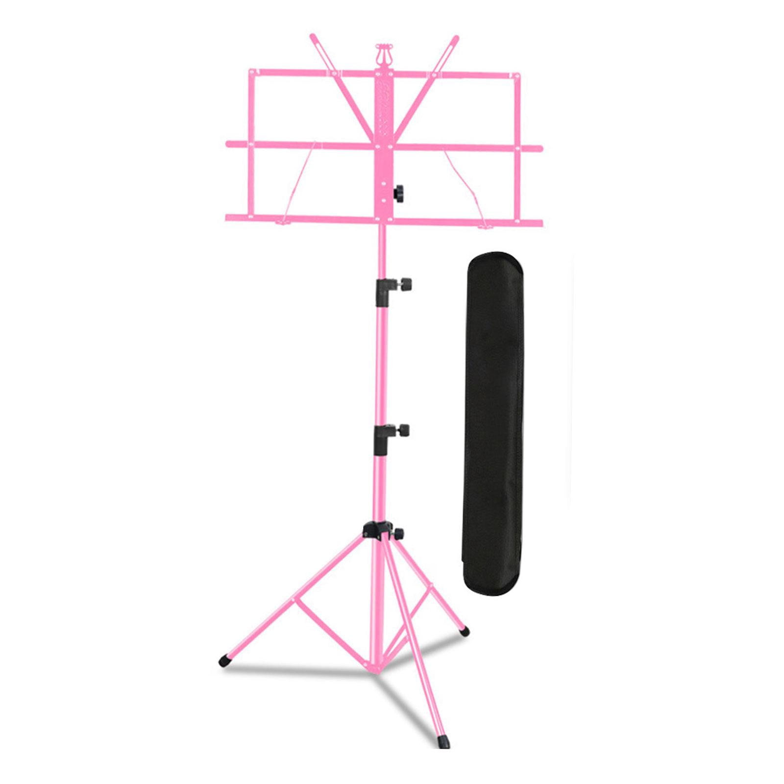 LeeQinersw Music Sheet Stand Anti Slip Height Adjustable for Performance Band Classroom Pink