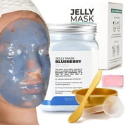 BRUN Jelly Mask Jar Blueberry Burst Peel-Off Face Care Rubber Mask | 23 fl oz Skin Care Moisturizing Gel Mask Jar Spa Set