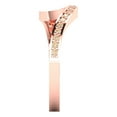 thumbnail image 4 of 0.21 ct Brilliant Round Cut Natural Morganite 14k Rose Gold Stackable Band SZ 5, 4 of 6