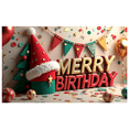 thumbnail image 2 of Colorful Triangular Banner with Star Elements Christmas Birthday Party Backdrop Background Decorations Party Supplies Photography Props Happy Event Decor, 2 of 4