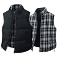 thumbnail image 2 of Cardigans pour Hommes à Double Face Sans Manches avec Capuche et Fermeture Éclair, Chauds et Tendance, 2 of 9
