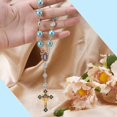 thumbnail image 4 of 1 caja de 24 crucifijos con dijes para rosario, esmaltados con diamantes de imitación, con eslabones para candelabro y colgantes de Pascua., 4 of 6