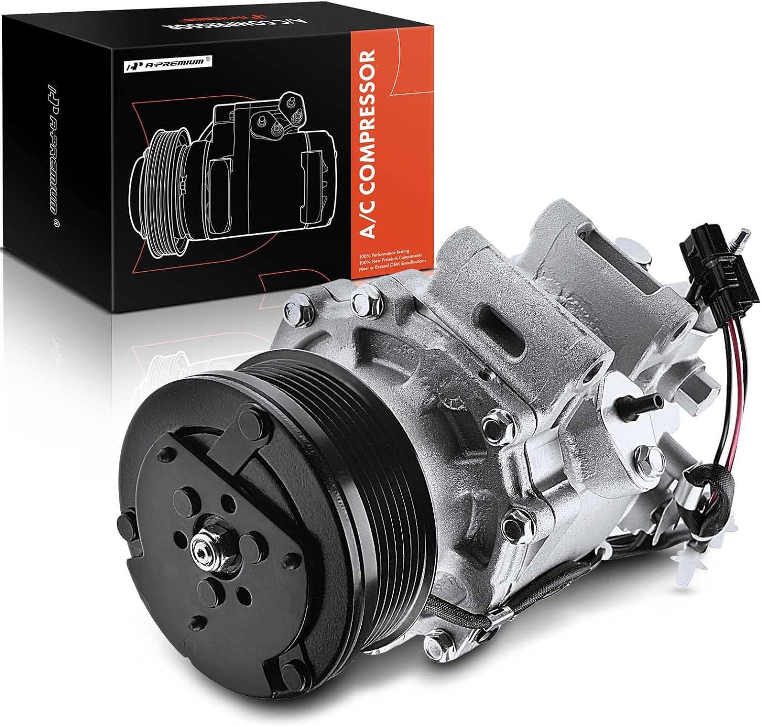 ZonCar AC Compressor For 2006-2011 Honda Civic 1.8L – 12V, 7 Groove, 3.93" Clutch, Lifetime Warranty