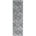 thumbnail image 3 of Transitional 2x10 Area Rug (2'3'' x 9'10'') Geometric Gray, Black Indoor Runner Easy to Clean, 3 of 8