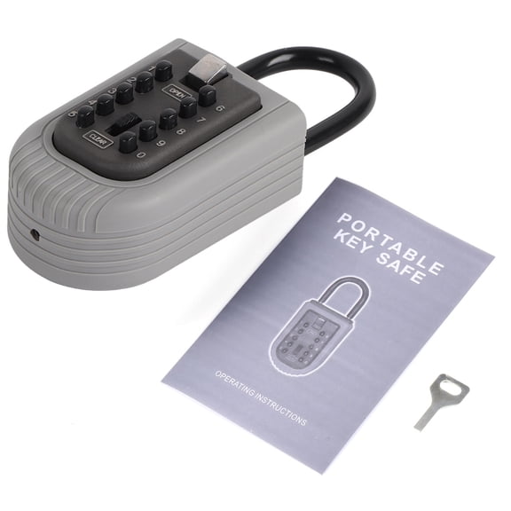 LAZIOEGR 10‑Digit Combination Key Lock Box – Wall‑Mount Outdoor Security Case, 100% New, Easy Install, Waterproof Rubber Cover, Ideal for Spare Keys & Lock‑out Solutions