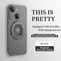 Feishell for Apple iPhone 13 Case with Hidden Foldable Kickstand,Compatible with Magsafe Charging,Shockproof Magnetic Car Mount All-inclusive Lens Film Protection Slim Phone Case,Black