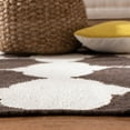thumbnail image 5 of SAFAVIEH Dhurries Warren Geometric Area Rug, Brown/Ivory, 7' x 7' Square, 5 of 8