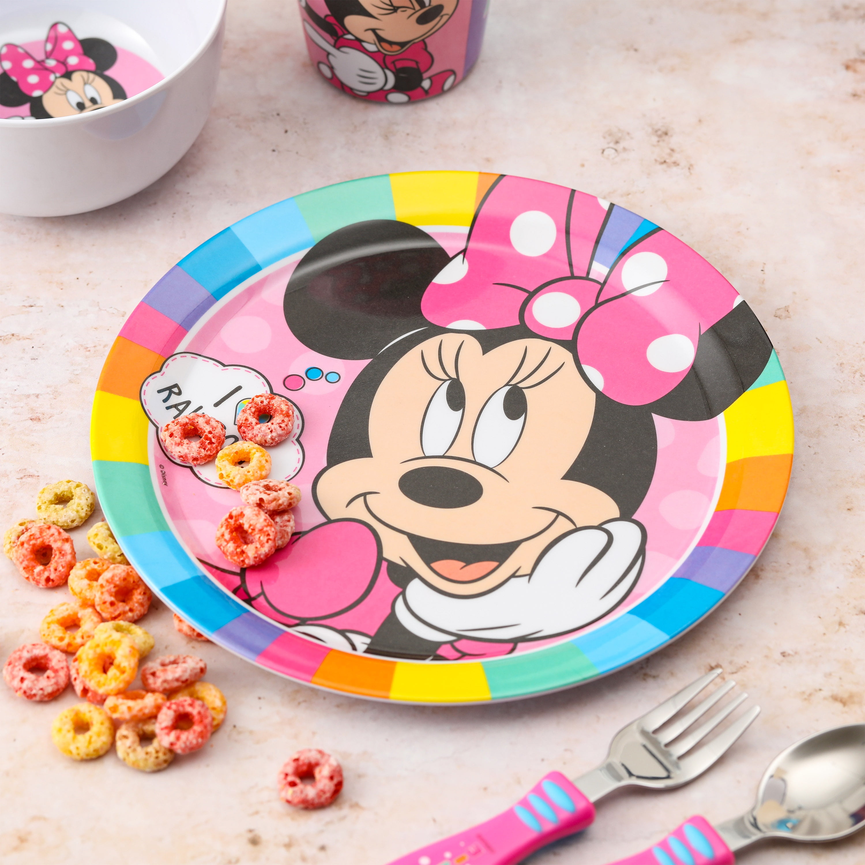 Disney Mickey Mouse 5 Piece Durable Dinnerware Set with Tumbler