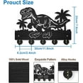 thumbnail image 2 of Dinosaur Coat Rack Wall Mount Palm Tree Ancient Animal Wood Key Holder for Wall 11.8×7.9inch Decorative Key Hooks with 5 Alloy Hooks for Gift Entryway Front Door Hallway Kitchen Office, 2 of 9