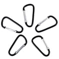 thumbnail image 4 of GOGO 60Pcs D-shaped Carabiner with Spring Snap Hooks, 2 Inch Carabiner Clip Key Holders - Black, 4 of 7