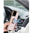 thumbnail image 6 of Designed for Samsung Galaxy S21 Ultra 5G Case 6.8 in 2021, Soft Silicone TPU Edge Plating Finger Ring Holder Kickstand Shockproof Protective Bumper Cover - Beige, 6 of 14
