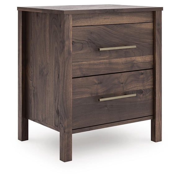 Signature Design by Ashley Calverson 2-Drawer Nightstand, Mocha Brown Finish