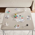 thumbnail image 5 of VECELO Folding Square Table, Portable Card and Game Activity Table for Indoor or Outdoor, Beige, 5 of 9