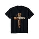 thumbnail image 1 of Camiseta de manga corta de algodón con la cruz de Pascua, Jesús ha resucitado, cristiana, para hombre, niño y joven., 1 of 6