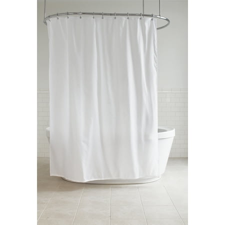 Splash Home Diamond Polyester Fabric Shower Curtain 70 x 72, White