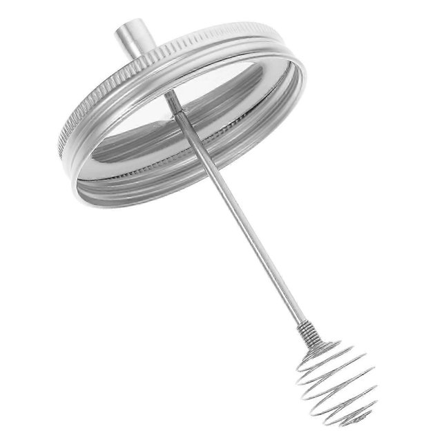 Honey Dipping Stirring Tight Seal Jar Lid With Honey Dipper Round Stainless Steel Kitchen Use 1pcs