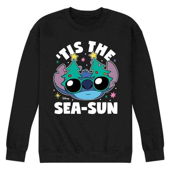 Lilo & Stitch - Tis The Sea Sun - Men's Crew Neck Fleece Pullover