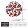 thumbnail image 2 of Bingfone Lilies Flowers Print Bone China Dinner Decorative Plates,Handmade Ceramic Dinner Plate with Stand for Home Club-6in, 2 of 6