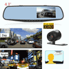 Backup Camera 4.3" Mirror Dash Cam Touch Screen 1080P Rearview Front and Rear Dual Lens with Waterproof Reversing Camera