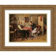 thumbnail image 1 of Vladimir Makovsky 2x Matted 24x20 Gold Ornate Framed Art Print 'Morning tea', 1 of 2