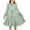 Sage Green, variant on Arshiner Girls Fall Long Sleeve A-Line Dress Elegant Formal Occasion Tiered Swing Dress with Belt