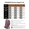 thumbnail image 6 of VERABENDI Women's Plus Size Tops 3/4 Sleeve Shirts Dressy Casual Metal Buckle V-Neck Tunic Blouses,M-4XL, 6 of 11