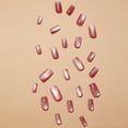 thumbnail image 4 of Uñas postizas con diseño de ojo de gato rojo, 24 uñas postizas terminadas, diseño hermoso y de moda, 4 of 5