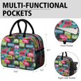thumbnail image 6 of Womens Colorful Dinosaurs Skeletons Text Pattern Lunch Box for Work,Insulated Lunch Bag for Women,Loncheras Para Mujer,Leakproof Adult Lunch Bag for Work,Beach,Travel,Picnic,Camping, 6 of 7
