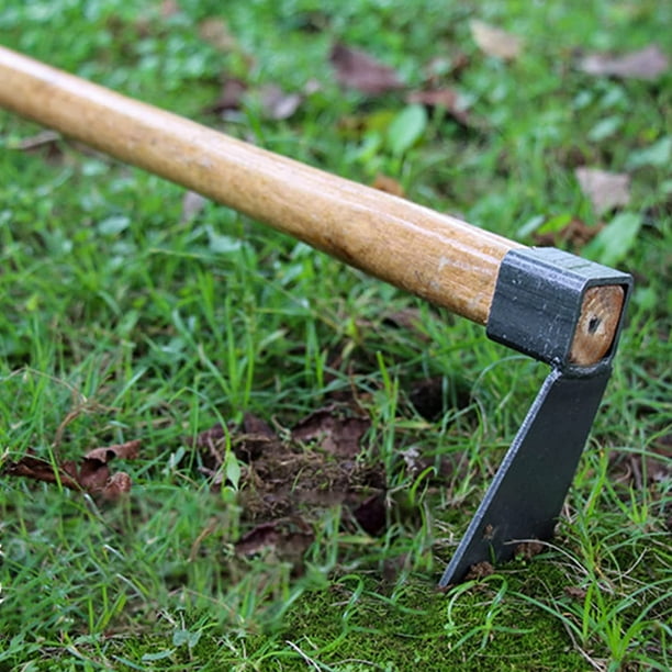 Forged Hoe Garden Hoe 6 Inch Stainless Steel Blade Head and 15 Inch Long Wooden Handle Field Hoe for Digging Weeding Gardening and Cultivating