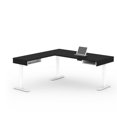 thumbnail image 4 of Atlin Designs 72" L-Shaped Standing Desk in Black and White, 4 of 6
