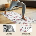 thumbnail image 4 of White Cow Bow Pattern Hot Yoga Mat Towel Non Slip for Hot Yoga - Quick-Drying Yoga Mat Cover with 4 Corner Pockets with Travel Bag - Hot Yoga Towel Non Slip 74"x26", 4 of 6