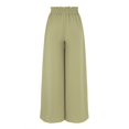 thumbnail image 5 of Hifoo Women's Wide Leg Pants Flowy Drape Ruffle Drawstring Waist Pants Trousers Holiday Solid Color Slacks, 5 of 8