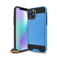 thumbnail image 3 of For Samsung Galaxy A13 5G Slim Rugged TPU Hard Brushed Metal Texture Hybrid Dual Layer Defender Armor Shock Absorbing Phone Case Cover by Xpression [Blue], 3 of 8