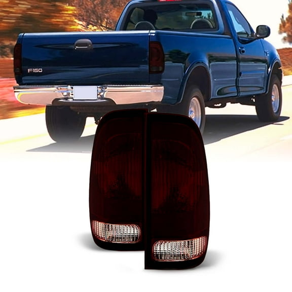 AKKON - For 97-03 Ford F150 / 04 F150 Heritage / 99-07 Super Duty Red Smoked Lens OE Factory Style Tail Brake Lights