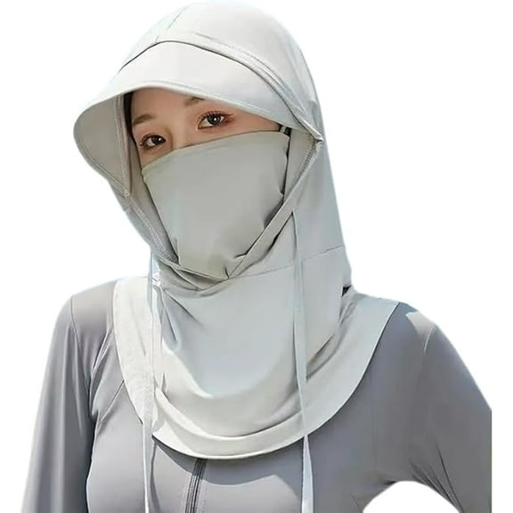 Women's Outdoor UV Sun Protection Visor Waterproof Breathable Face Neck Flap Cover Folding Sun Hat