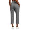 thumbnail image 6 of QSAWXQZ Womens Ankle Length Yoga Pants Elastic Waist Pockets Stretch Athletic Casual Trousers L, 6 of 9