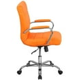 thumbnail image 3 of Scranton & Co Contemporary Vinyl Mid Back Swivel Office Chair in Orange, 3 of 9
