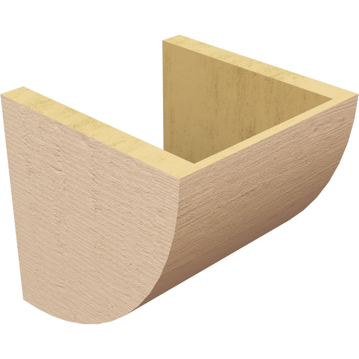 9"W x 9"D x 9"H Wide Durham Rough Cedar Woodgrain TimberThane Corbel, Primed Tan
